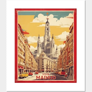 Madrid Spain Travel Tourism Retro Vintage Posters and Art